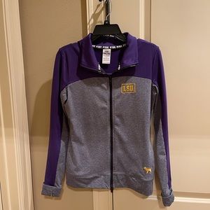 Long sleeve LSU light weight zipper jacket